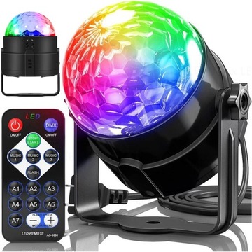 ЛАЗЕРНЫЙ ПРОЕКТОР DISCO BALL, ПРОЕКТОР RGB + ПУЛЬТ ДУ