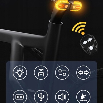 БЕСПРОВОДНОЕ ВЕЛОСИПЕДНОЕ ОБОРУДОВАНИЕ С СИГНАЛОМ ПОВОРОТА USB