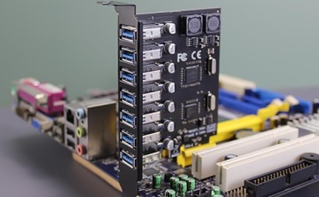 GLOTRENDS U3057 7-портовая карта адаптера USB-A 3.0 5 Гбит/с PCIe