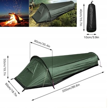 ТУННЕЛЬНАЯ КЕМПИНГОВАЯ ПАЛАТКА НА 1 ЧЕЛОВЕКА, ЛЕГКАЯ 0,7 КГ