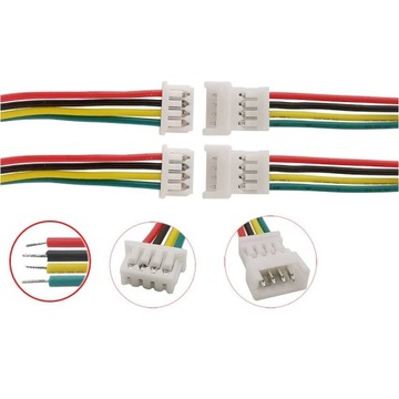 Złącze JST GH 1,25 mm 4PIN komplet M+F 2x15cm