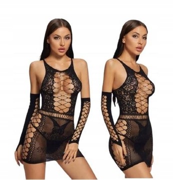 Body Koronka Bielizna Bodystocking Koszula Nocna
