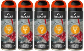 TP FLUO SPRAY FARBA GEODEZYJNA CZERWONA 12SZT