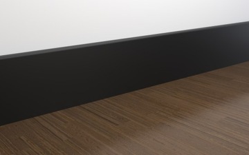 Плинтус МДФ МАТОВЫЙ ЧЕРНЫЙ 12см - гладкий