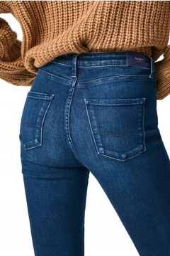 Pepe Jeans NH4 ofq niebieskie jeansowe spodnie dzwony 28/32