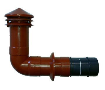 Вытяжной камин с угловой розеткой fi110 DAKAJ GRAPHITE