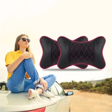 Автомобильная кожаная удобная подушка для шеи, подголовник