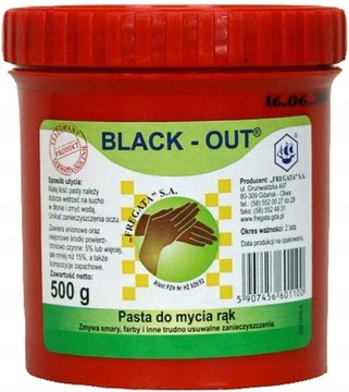 Pasta do Rąk BLACK-OUT 500g - Usuwa Ciężkie Zabrudzenia