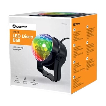 ДЕНВЕРСКИЙ ДИСКО-ПРОЕКТОР RGB ДИСКО-ШАР + ПУЛЬТ ДИСТАНЦИОННОГО УПРАВЛЕНИЯ