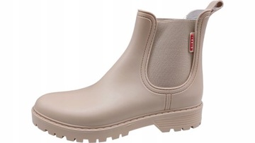 РЕЗИНОВЫЕ БОТИНКИ ЖЕНСКИЕ, БЕЖЕВЫЕ, размер 39