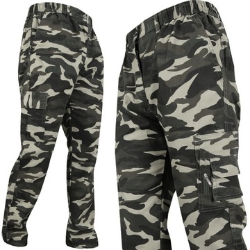 SPODNIE BOJÓWKI męskie MORO camo dużo Kieszeni 4XL