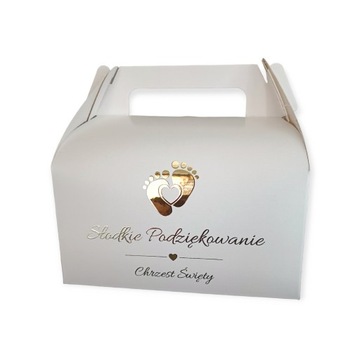 Коробка для торта КРЕЩЕНИЕ золотая WZ2