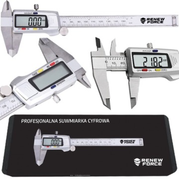 Цифровой штангенциркуль из нержавеющей стали ACCURATE 0-150 мм +etui