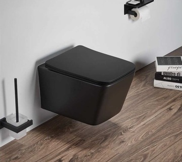 ЧЕРНЫЙ УНИТАЗ VELDMAN INES БЕЗОБЕДНИК TORNADO BLACK MAT SLIM PREMIUM SEAT