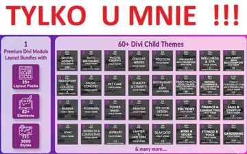 60 motywów potomnych Premium Divi ET Child Theme
