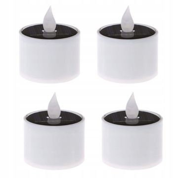 4szt LED Solar Candle Wodoodporna żółta