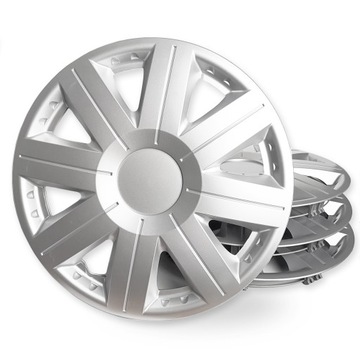 4x Kołpaki 15 Cosmos Silver srebrne uniwersalne do samochodu na felgi