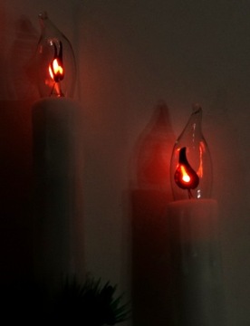 ПОДСВЕЧНИК NICE ADVENT, МИГАЮЩЕЕ ПЛАМЯ, 7 светодиодов