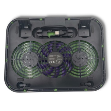 ОХЛАЖДАЮЩАЯ ПОДСТАВКА ДЛЯ НОУТБУКА, ЗЕЛЕНАЯ ПОДСТАВКА