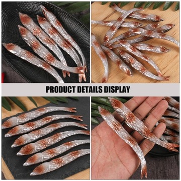 4шт искусственная грязевая рыба реалистичная модель еды