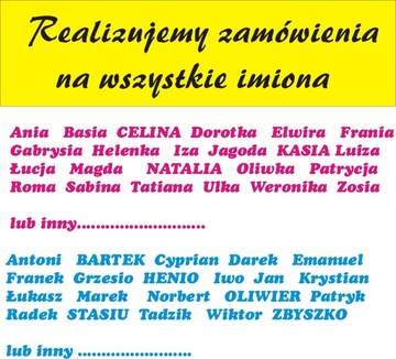 Twoje IMIĘ Dowolny Napis Naklejki RÓŻNE KOLORY