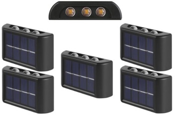5x Lampka Solarna Elewacyjna LED z Czujnikiem