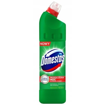 Domestos Przedłużona Moc ZIELONY Pine Fresh Płyn WC Thick Bleach 750 ml