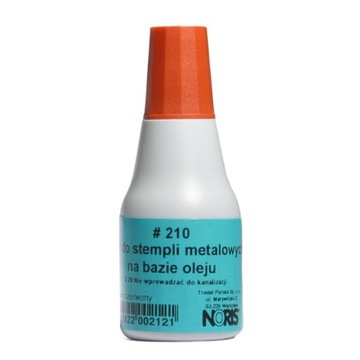 Tusz do stempli metalowych 25ml czerwony Noris 210