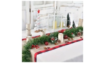 ДЛИННАЯ ИСКУССТВЕННАЯ РОЖДЕСТВЕНСКАЯ ГИРЛЯНДА ЗЕЛЕНАЯ ЦВЕТОЧНАЯ ВЕТВЬ ЦЕПИ