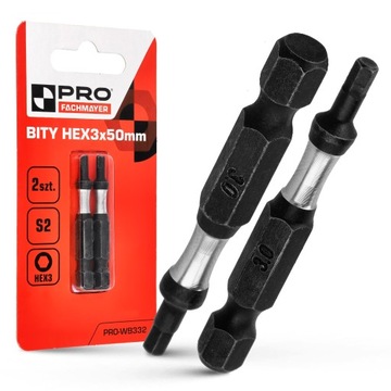 KOŃCÓWKI UDAROWE BIT UDAROWY BITY DO WKRĘTARKI MOCNE HEX3 50 MM