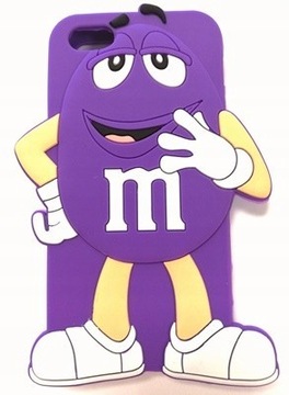ETUI GUMOWE 3D M&M'S IPHONE 4 4S + SZKŁO