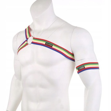 BDSM102 ELASTYCZNY HARNESS na klatkę i uda opaski