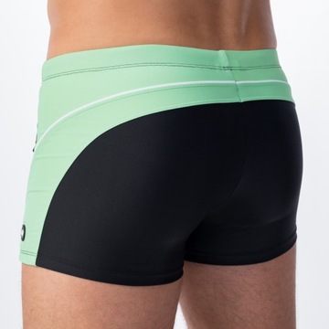 ШОРТЫ ДЛЯ ПЛАВАНИЯ МУЖСКИЕ AQUAWAVE черно-зеленые, размер L