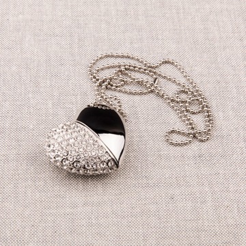 ФУНКЦИОНАЛЬНЫЙ накопитель, металлическое СЕРДЦЕ, 32 ГБ, USB 2.0, РУЧКА ДЛЯ ДАННЫХ