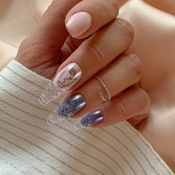 ИСКУССТВЕННЫЕ НОГТИ ИСКУССТВЕННЫЕ НАСАДКИ ПОЛНОЕ ПОКРЫТИЕ СТЕКЛЯННАЯ БРОНЯ