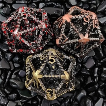 КРОВАВЫЙ ДРАКОН ПРОКЛЯТЫЙ В КОСТИ ЗАКРЫТЫЙ МЕТАЛЛ КОСТИ K20 RPG