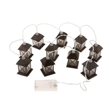 Zasilany bateryjnie 10 diod LED w kształcie domu Fairy String