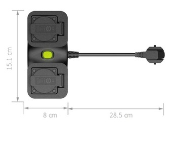 MEROSS LISTWA ZASILAJĄCA SMART WiFi MSS620 ZEWNĘTRZNA IP44 INTELIGENTNA