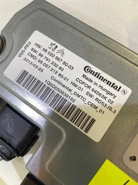 MODUL START STOP CITROEN C4 PICASSO II PEUGEOT 308 BERLINGO PARTNER III