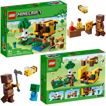 KLOCKI LEGO MINECRAFT PSZCZELI UL PSZCZOŁY PASIEKA PREZENT DLA 8,9,10 LATKA