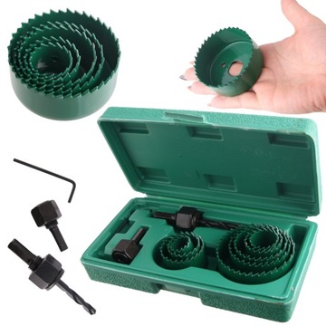 ПРОФЕССИОНАЛЬНЫЕ КОРОНКИ ДЛЯ ДЕРЕВА, 8 ШТ, НАБОР КОРОНОК, диаметр 19-63 мм