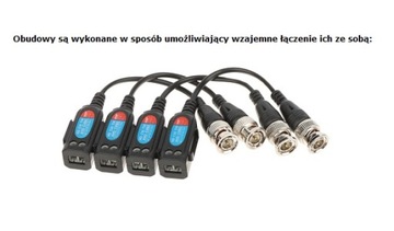 НАБОР РАЗЪЕМОВ ДЛЯ ПЕРЕДАЧИ КАМЕРЫ ПО ВИТОМУ КАБЕЛЮ UTP