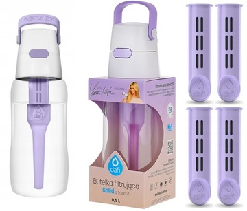 Butelka Dafi Solid 0,5 L Lawendowa + 4 FILTRY