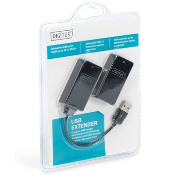 USB-удлинитель DIGITUS, витая пара RJ45, 45 м