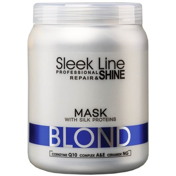 СТАПИЗ - МАСКА SLEEK LINE ДЛЯ БЕЛЫХ, СЕДЫХ И ОСВЕЩЕННЫХ ВОЛОС 1л