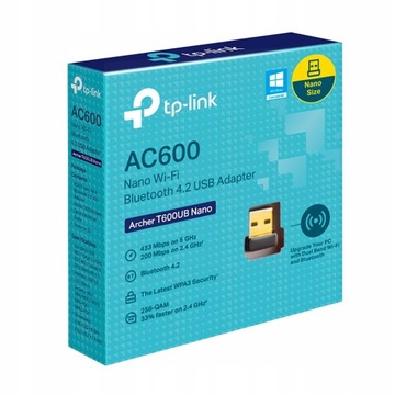 AC600 Nano Wi-Fi Bluetooth TP-Link T600UB Nano USB сетевая карта