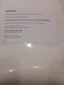 Mocznik z inhibitorem ureazy 5kg na 1000m2 NPK