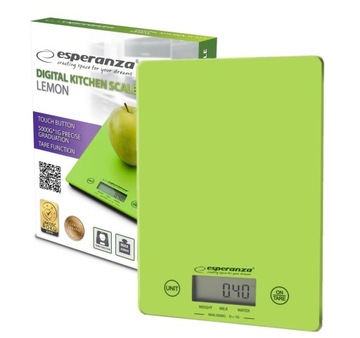PRECYZYJNA WAGA KUCHENNA ELEKTRONICZNA 5KG LCD DOTYK 1G Z WYŚWIETLACZEM