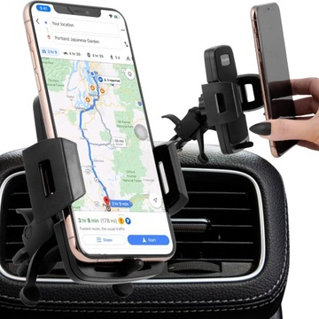 UCHWYT NA TELEFON DO SAMOCHODU KRATKĘ Z UCHWYT NA KABEL STABILNY SOLIDNY
