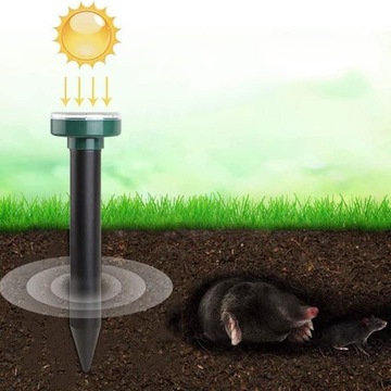 SILNY ODSTRASZACZ SOLARNY KRETÓW NORNIC GRYZONI NA KRETY NORNICE MYSZY 4 x